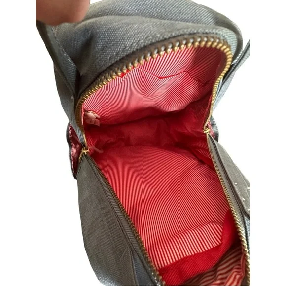 Like New Herschel Supply Co. Denim Blue Canvas Backpack - Picture 6 of 10